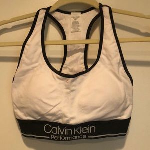 Calvin Klein medium white padded sports bra